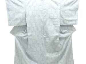 亀甲模様織り出し手織り紬着物